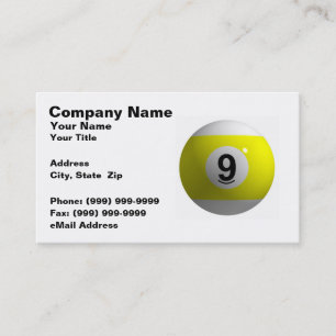3D Nine Ball Business Card