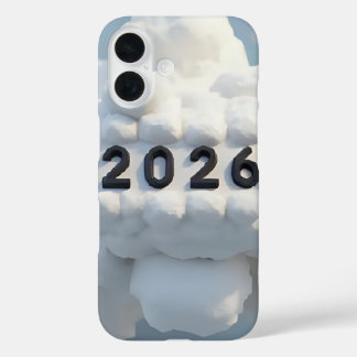 3D Number Design for New Year 2026 iPhone 16 Case