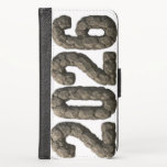  3D Number Design for New Year 2026 iPhone X Wallet Case
