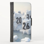  3D Number Design for New Year 2026 iPhone X Wallet Case