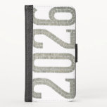  3D Number Design for New Year 2026 iPhone XS Wallet Case