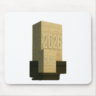 3D Number Design for New Year 2026 Mouse Pad