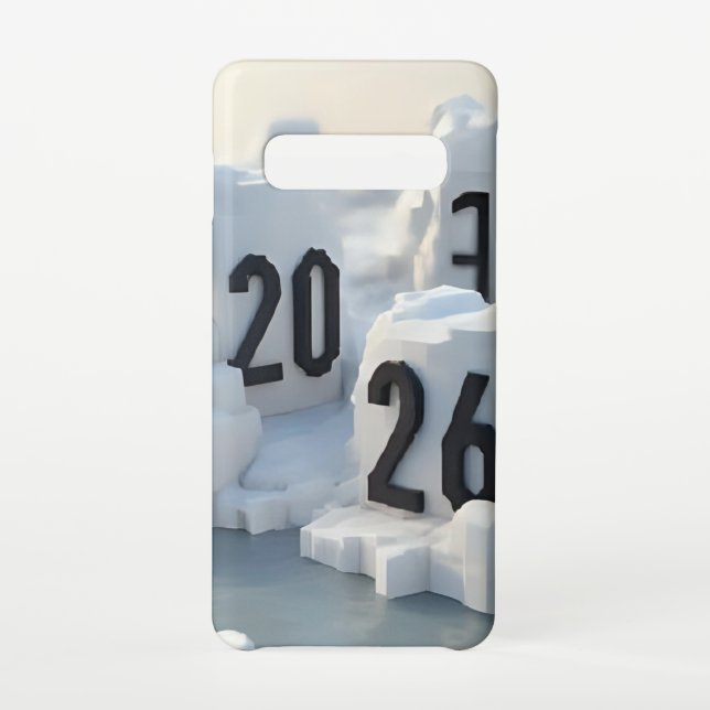  3D Number Design for New Year 2026 Samsung Galaxy Case (Back)
