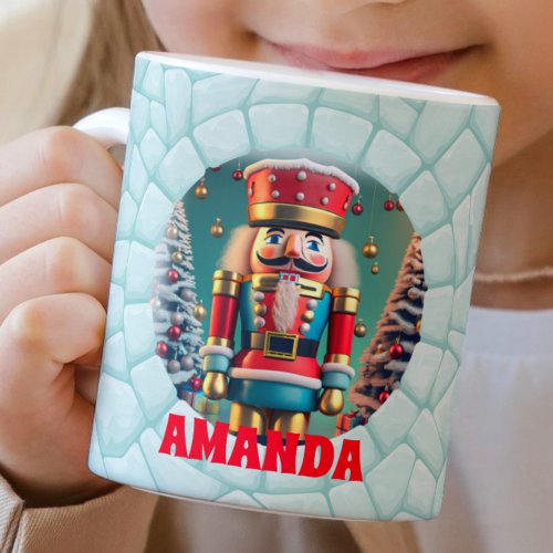 3D Nutcracker Christmas Custom Kids Hot Chocolate Coffee Mug