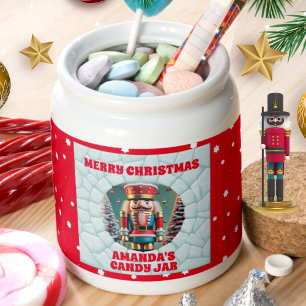 3D Nutcracker Christmas Personalized Kids Candy Jar