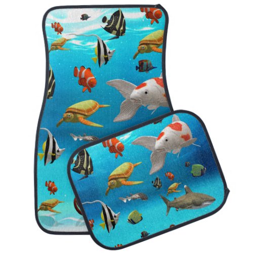 3d Ocean Fish Car Mats