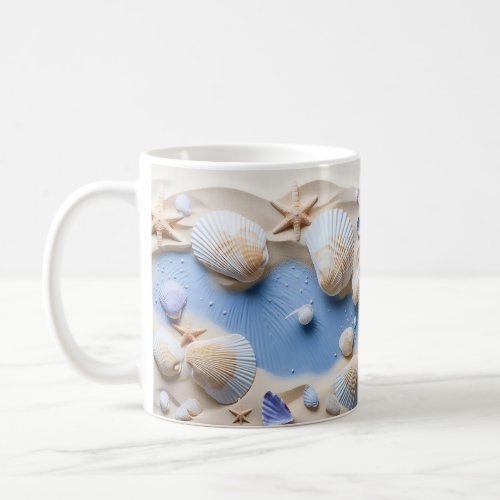 3D Ocean Seashell Mug