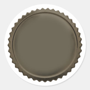 3D Olive Khaki Seals Foil Starburst Award Medal