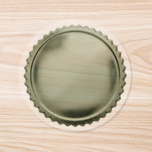 3D Olive Khaki Seals Foil Starburst Award Medal