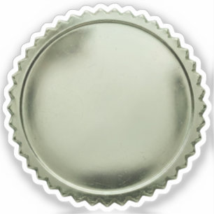 3D Olive Khaki Seals Foil Starburst Award Medal Sticker