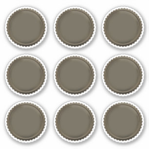 3D Olive Khaki Seals Foil Starburst Award Medal x9 Sticker