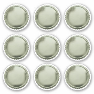 3D Olive Khaki Seals Foil Starburst Award Medal x9 Sticker