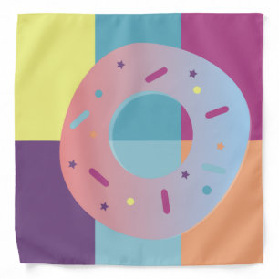 3D Ombré Donut Food Sweets Snacks Bandana