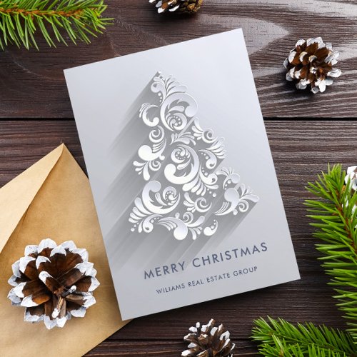 3D Ornament Christmas Tree Corporate Greeting Holiday Card