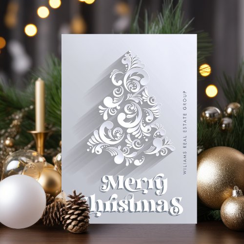 3D Ornament Christmas Tree Corporate Greeting Holiday Card