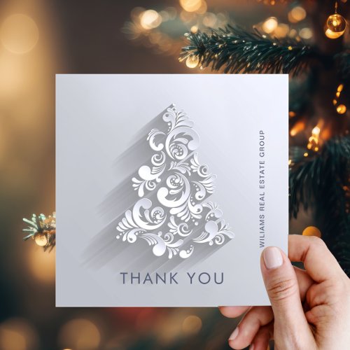 3D Ornament Christmas Tree Corporate Holiday Thank You Card