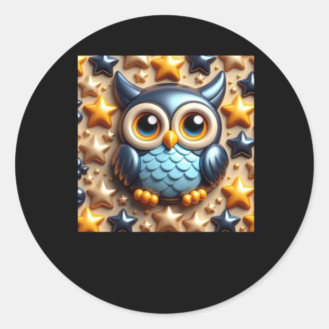 3d Owl Sticker  (Front)