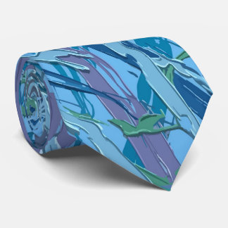 3D Paint Brush Tie Blue