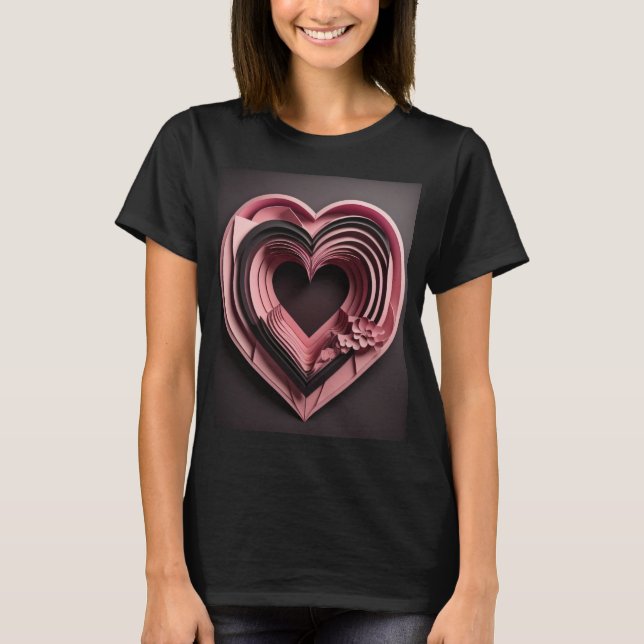 3D Paper Art Design T-shirt  (Front)
