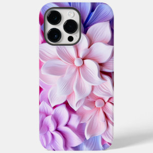 3D Pastel Flower Pattern Case-Mate iPhone 14 Pro Max Case