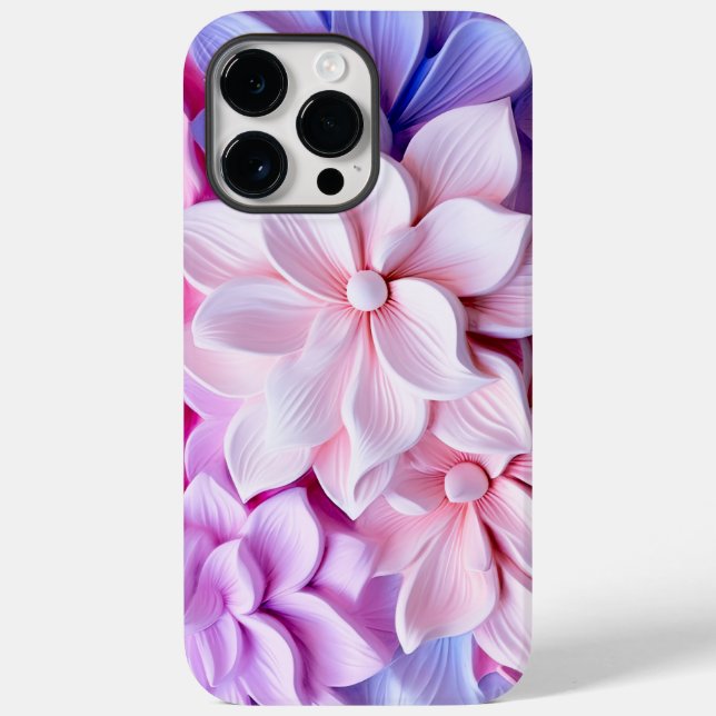 3D Pastel Flower Pattern Case-Mate iPhone Case (Back)