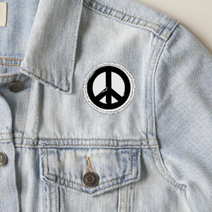 3D Peace Symbol Black Patch