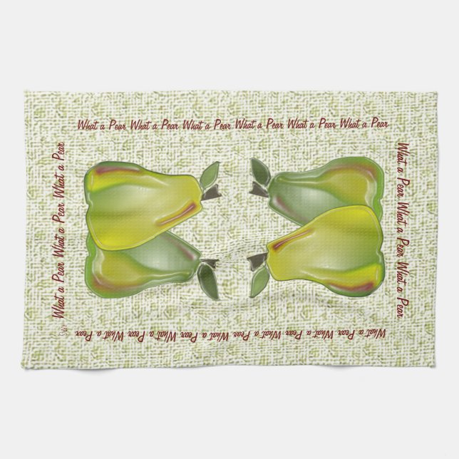 3D Pears (water specks) Towel (Horizontal)