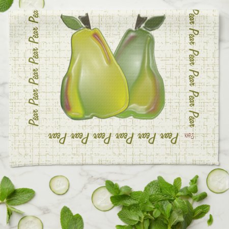 3d Pears (wc) Kitchen Towel