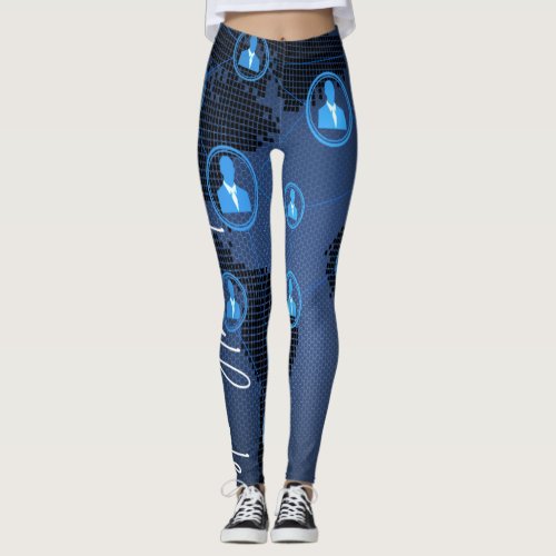 3d People pattern with slogan strength within  Leggings