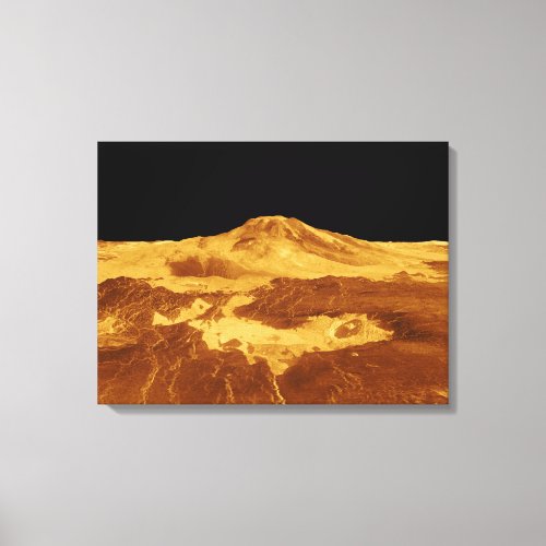 3D Perspective View of Maat Mons on Venus Canvas Print