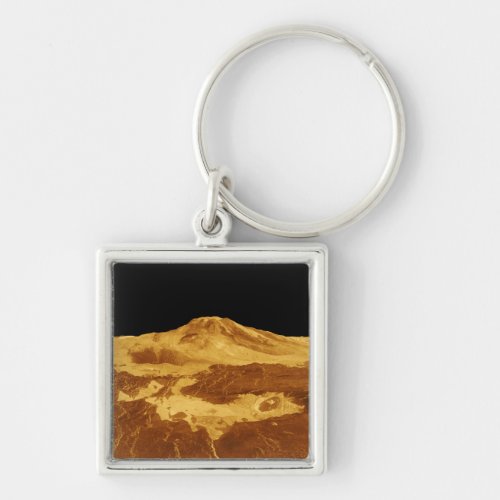 3D Perspective View of Maat Mons on Venus Keychain