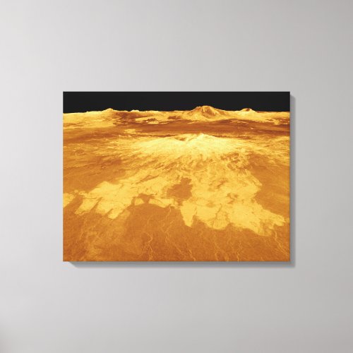 3D Perspective View of Sapas Mons on Venus Canvas Print