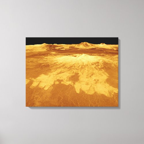 3D Perspective View of Sapas Mons on Venus Canvas Print