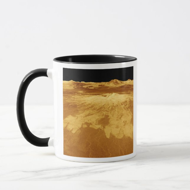 3D Perspective View of Sapas Mons on Venus Mug (Left)