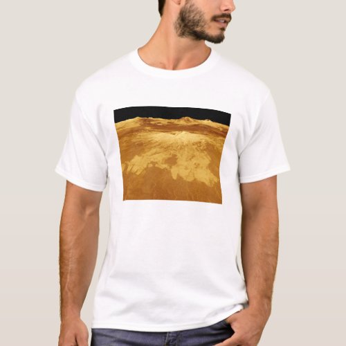 3D Perspective View of Sapas Mons on Venus T_Shirt