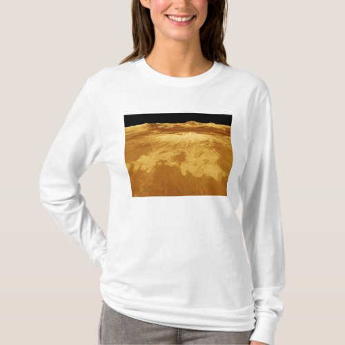 3D Perspective View of Sapas Mons on Venus T_Shirt