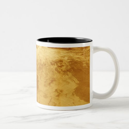 3D Perspective View of Sapas Mons on Venus Two_Tone Coffee Mug