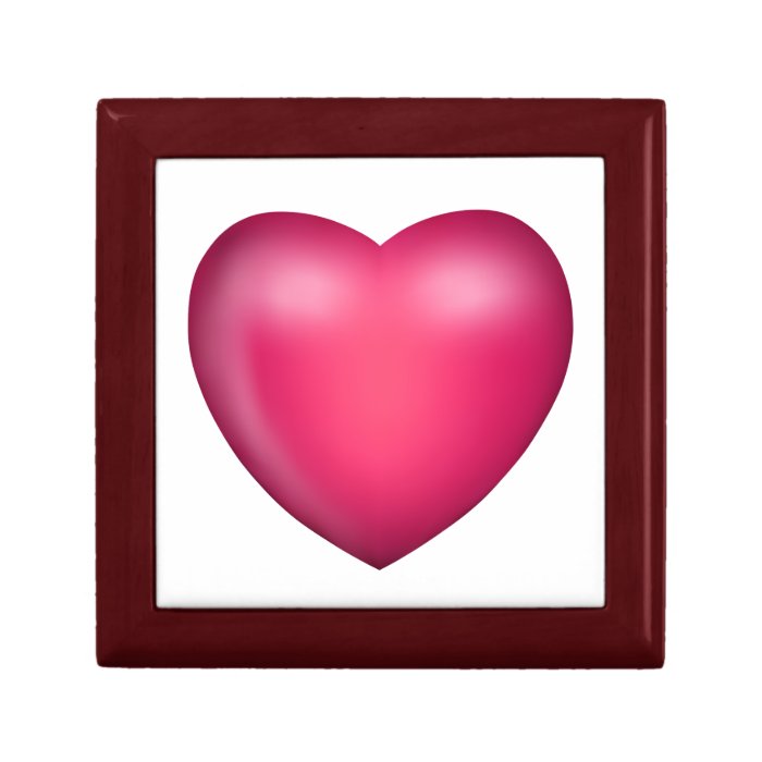 3D Pink Love Heart Keepsake Box