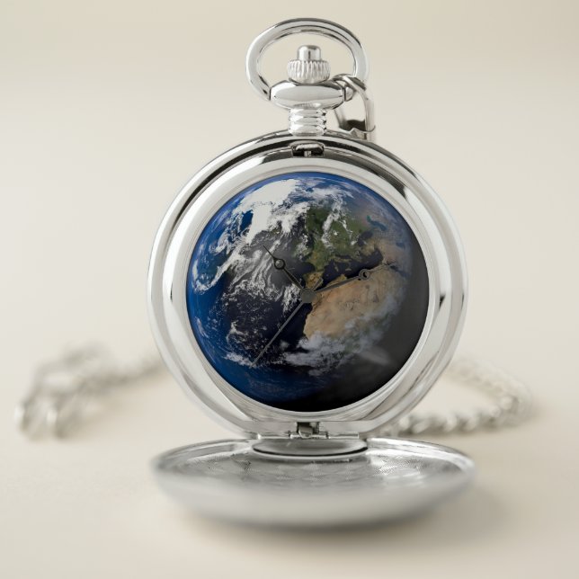 3D planet earth Pocket Watch (Inside)