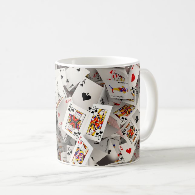 3d playing cards coffee mug (Front Right)