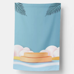 3d podium house flag