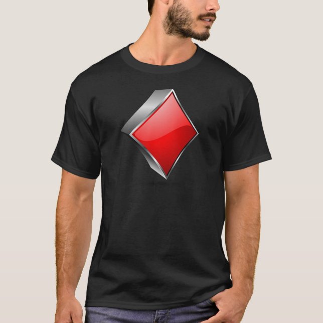 3D poker symbol with shadow T-Shirt (Front)