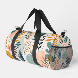 3d printed colorful floral duffle bag