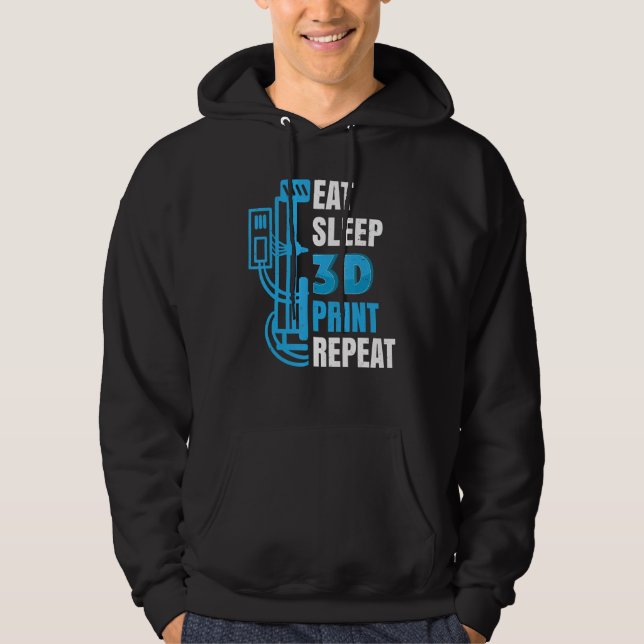 3d Printer 3d Printing Model Builders  3d Print Hoodie (Front)