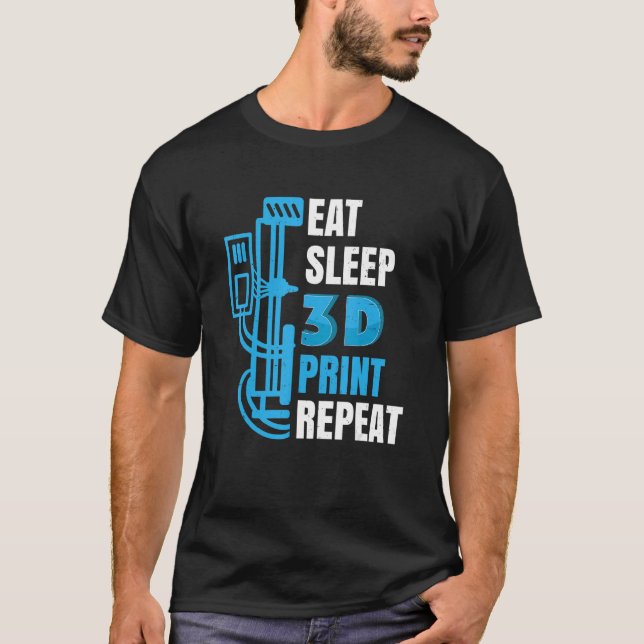 3d Printer 3d Printing Model Builders  3d Print T-Shirt (Front)