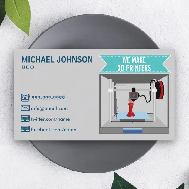 3D Printer Business Card | Zazzle