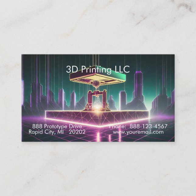 3D printing machine Business Card (Front)