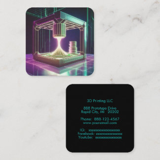 3D printing machine Square Business Card