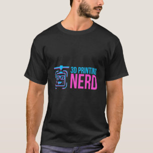 3d Printing Nerd 3d Printer Filament Pink Blue Gee T-Shirt