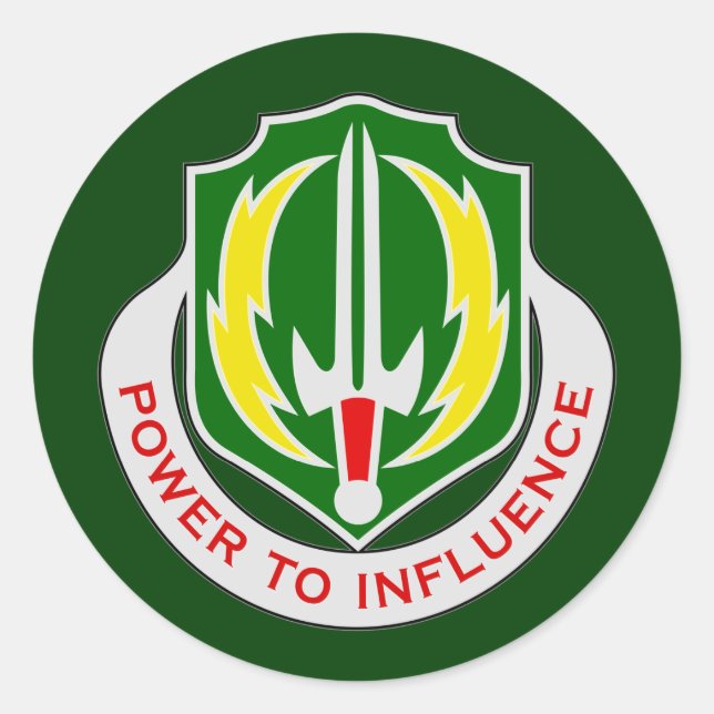 3d Psychological Operations Bn DUI Classic Round Sticker (Front)
